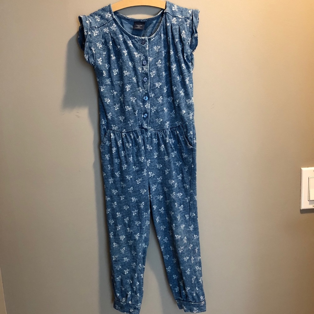 GAP floral Chambray soft cotton jumpsuit